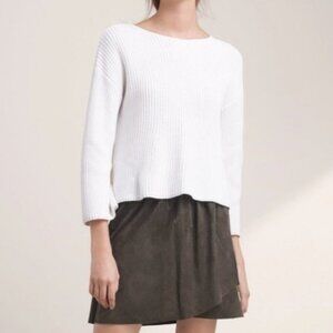 Wilfred Free Aritzia Nescher Burgundy Faux Suede Skirt P3914